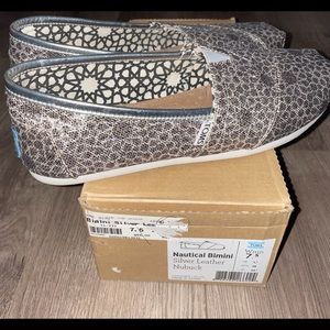 Nautical Bimini Silver Leather Nubuck